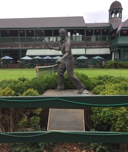Fred Perry statue at the International Tennis Hall of Fame